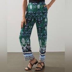 NWOT Chico's Ikat Print Wide Leg Pants Artze Size 2/12/L